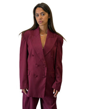 PANTALONE PALAZZO BORDEAUX